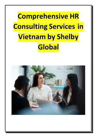 Comprehensive HR Consulting Services in Vietnam by Shelby Global