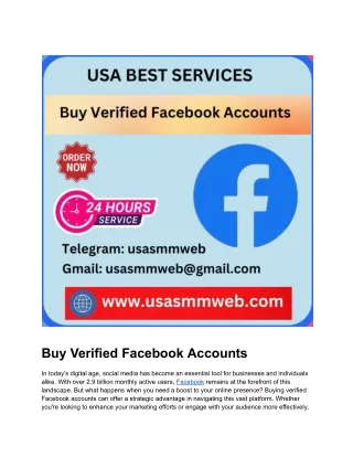 From 100% Trusted Seller Buy Verified Facebook Accounts