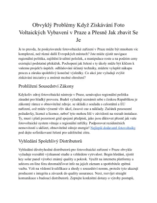 obvykl probl my kdy z sk v n foto voltaick
