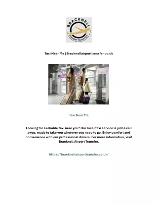 Taxi Near Me | Bracknellairporttransfer.co.uk
