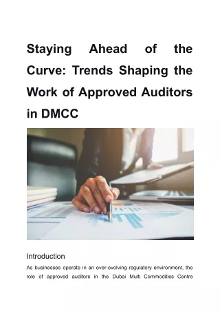 Staying Ahead of the Curve_ Trends Shaping the Work of Approved Auditors in DMCC