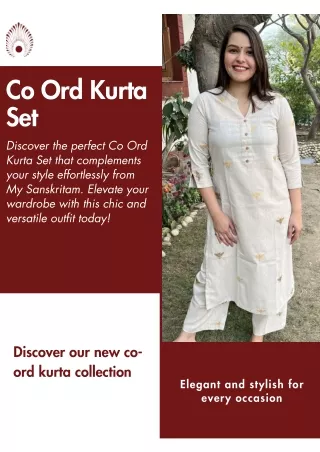 Co Ord Kurta Set - My Sanskritam