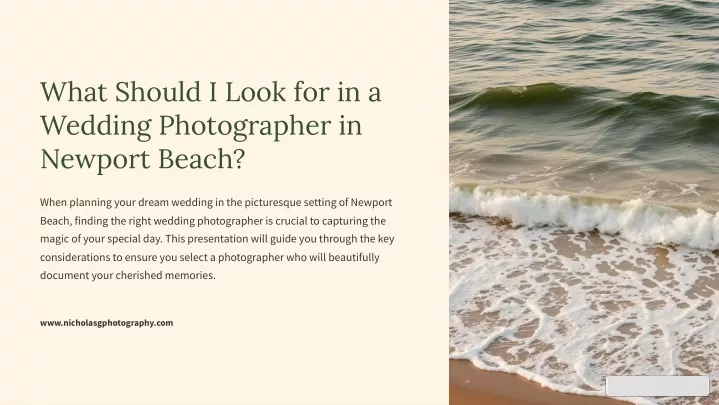 what should i look for in a wedding photographer