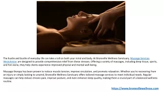 Elevate Wellness Massage Therapy Westchester, Eastchester, Harrison, Larchmont.