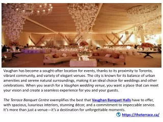 The Terrace: A Premier Vaughan Wedding Venue