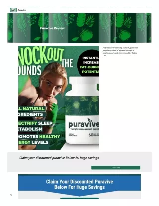 Puravive weight loss supplement review
