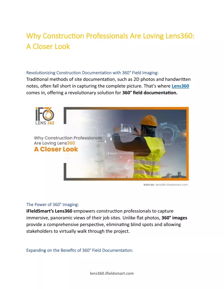 why construction professionals are loving lens360