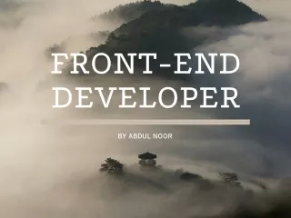 front end developer