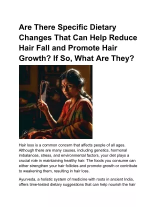 are there specific dietary changes that can help