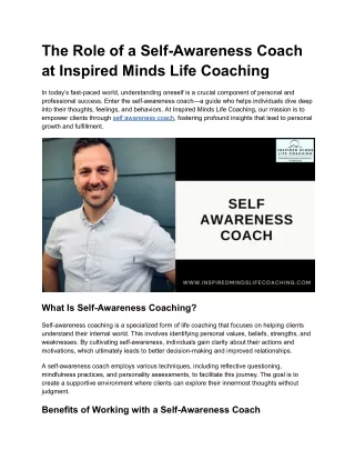 Empower Your Journey with a Self-Awareness Coach