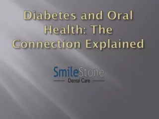 Diabetes and Oral Health