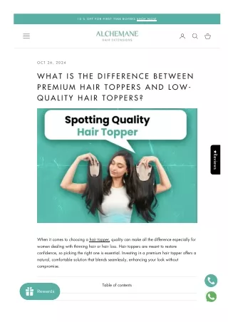 What is the Difference Between Premium Hair Toppers and Low-Quality Hair Toppers