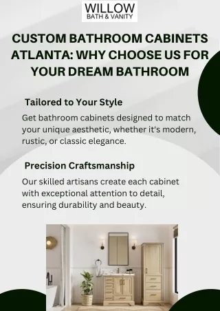 Custom Bathroom Cabinets Atlanta Why Choose Us for Your Dream Bathroom