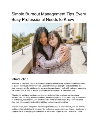 Simple Burnout Management Tips Every Busy Professional Needs to Know
