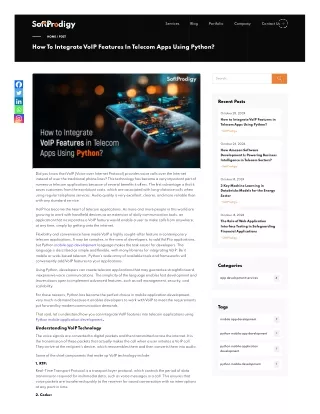 How to Integrate VoIP Features in Telecom Apps Using Python