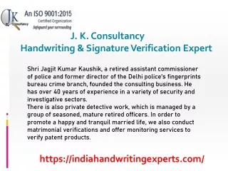 Handwriting & Signature Verification Expert