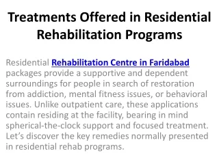 Rehabilitation Centre in gurgaon