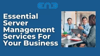 Essential Server Management Services For Your Business