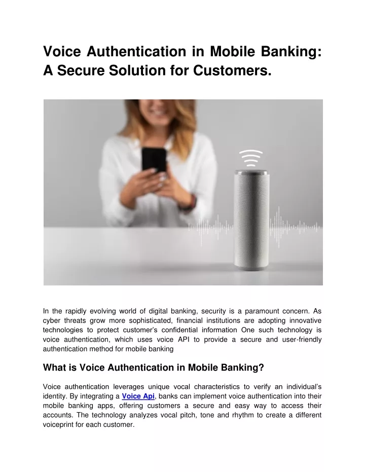 voice authentication in mobile banking a secure