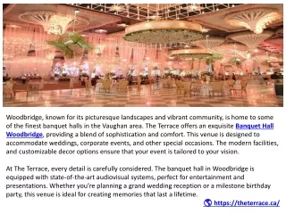 Banquet Hall Woodbridge: A Venue of Distinction