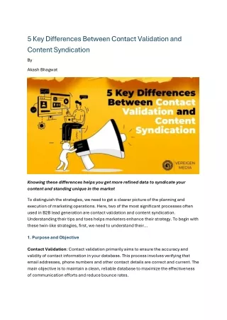 5 key differences between contact validation