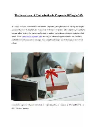 The Importance of Customization in Corporate Gifting in 2024