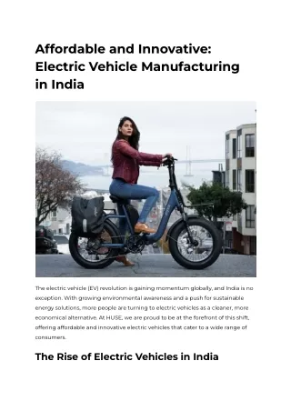 Affordable and Innovative_ Electric Vehicle Manufacturing in India