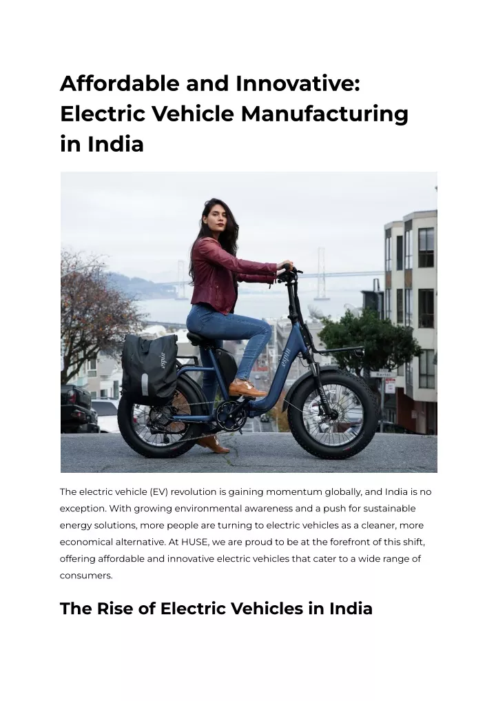 affordable and innovative electric vehicle