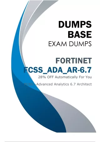 Suggested FCSS_ADA_AR-6.7 Dumps (V8.02) for Proven Preparation of Exam Success