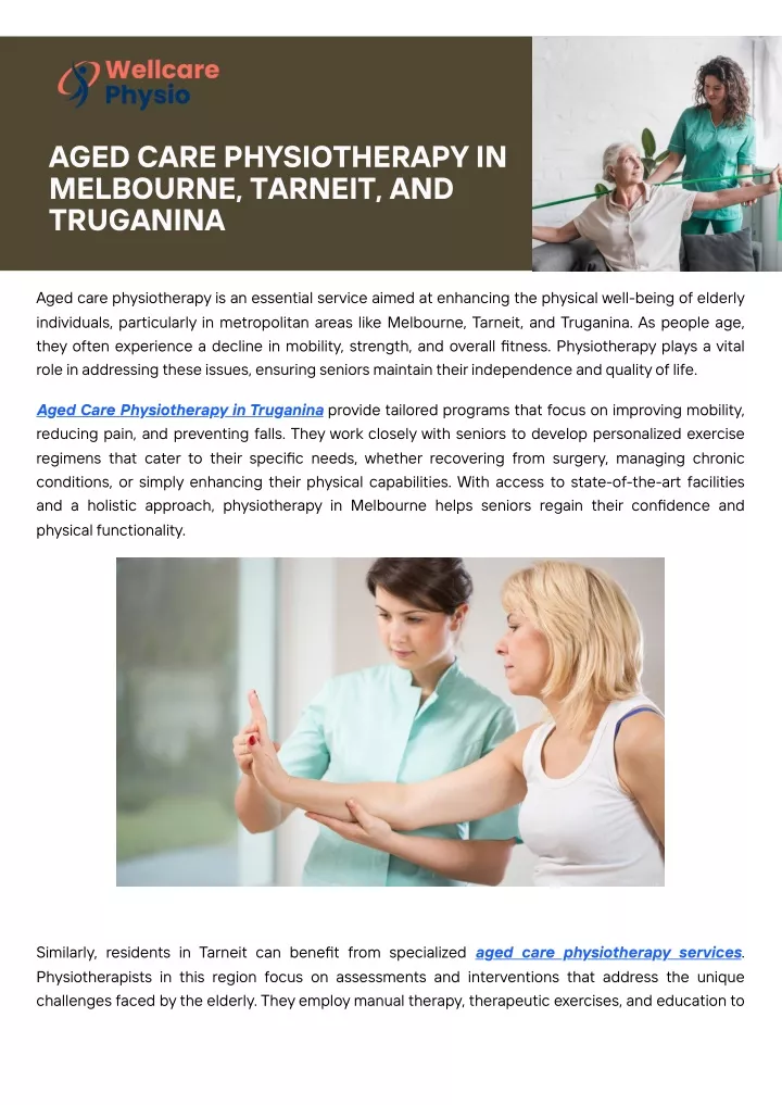 aged care physiotherapy in melbourne tarneit