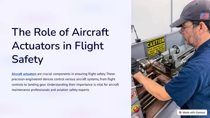 the role of aircraft actuators in flight safety