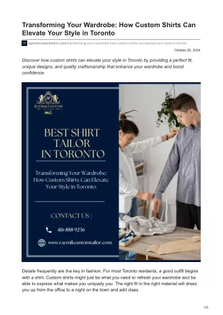 transforming your wardrobe how custom shirts