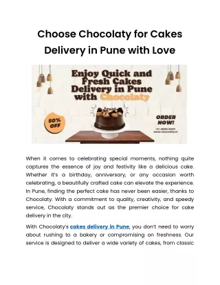 Online Cakes Delivery in Pune for Birthdays and More