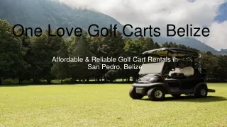 One Love Golf Carts Rentals Belize