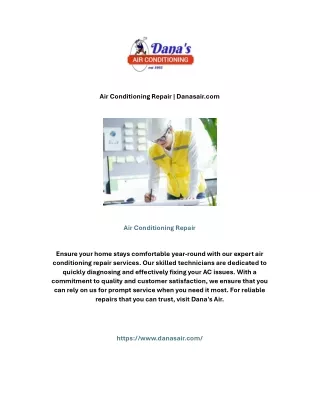 Air Conditioning Repair | Danasair.com