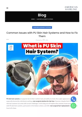 Common Issues with PU Skin Hair Systems and How to Fix Them