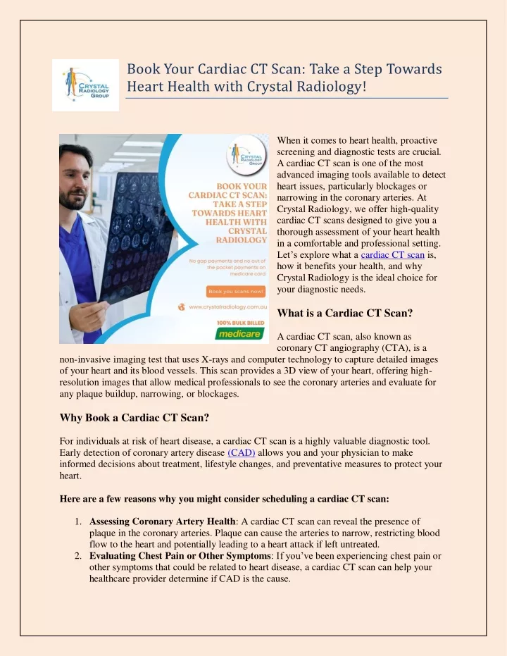 book your cardiac ct scan take a step towards