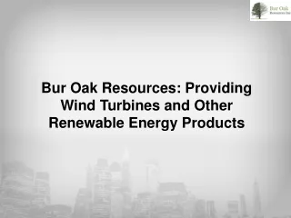 Bur Oak Resources_ Providing Wind Turbines and Other Renewable Energy Products