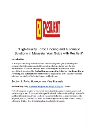 high quality forbo flooring and automatic