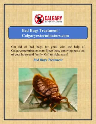 Bed Bugs Treatment | Calgaryexterminators.com
