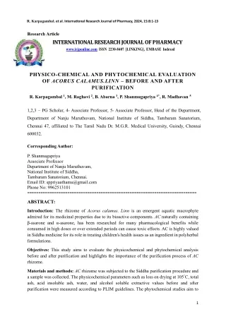 r karpagambal et al international research