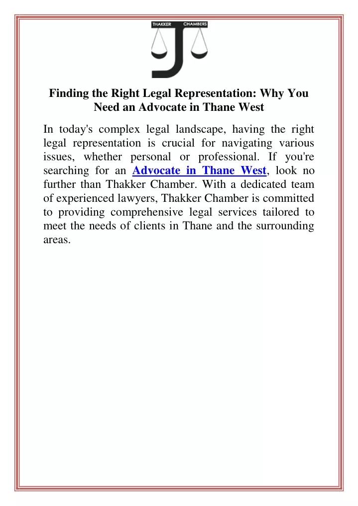 finding the right legal representation