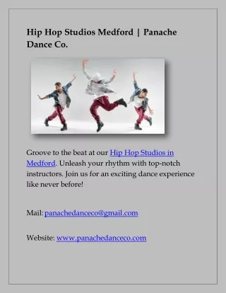 Hip Hop Dance Studio Medford | Panache Dance Co.