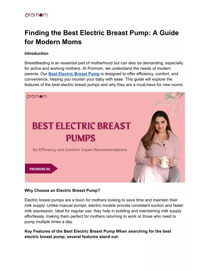 finding the best electric breast pump a guide