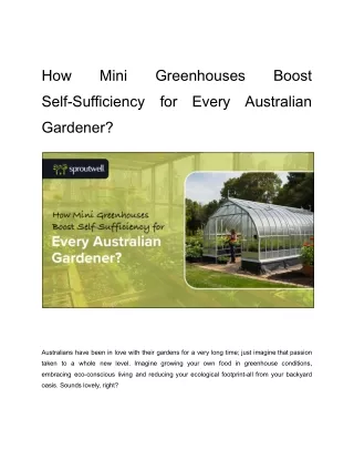 How Mini Greenhouses Boost Self-Sufficiency for Every Australian Gardener_ (2)