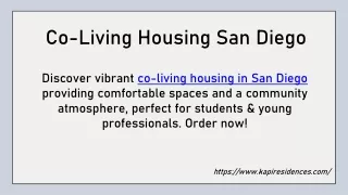 Co-Living Housing San Diego