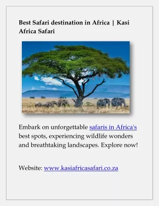 best safari destination in africa kasi africa