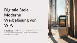 Digitale Stele - Moderne Werbelösung von W.P. Highlights