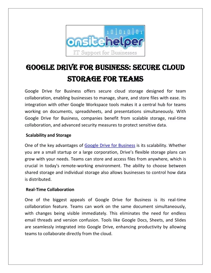 google drive for business secure cloud google