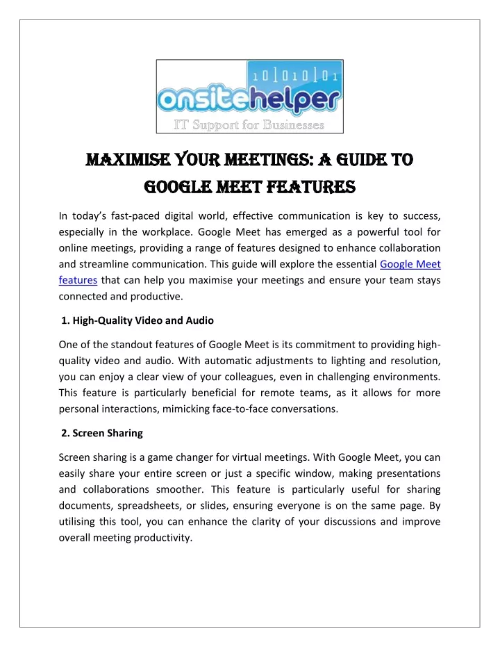 maximise your meetings a guide to maximise your